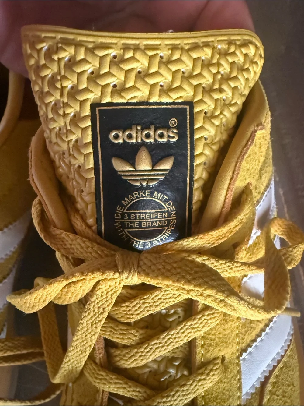 adidas Gazelle Sneakers in Yellow, White and Maroon